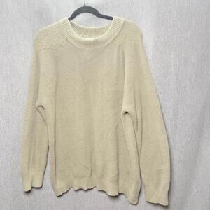 Macaron Women's L Sage Green Soft Crew Neck Sweater Soft Fuzzy